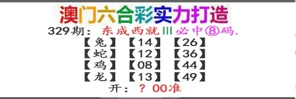 2024329期：东成西就图